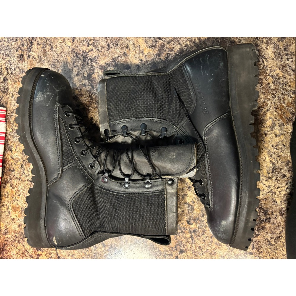 Belleville Mens Black Leather Gore-Tex Waterproof Combat Boots Vibram Size 9R - Picture 9 of 16